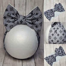 Load image into Gallery viewer, Gray Baby Bow, Customized Baby Girl Headbands, Head Wraps and Bows
