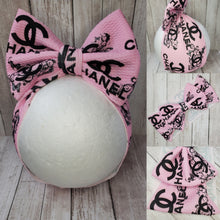 Load image into Gallery viewer, Baby Girl Bows Head Wraps Headbands. Pink and Black Coco Inspired Girl Bows
