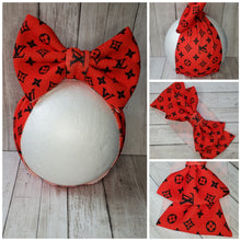 Load image into Gallery viewer, Red Baby Girl Bows, Customized Baby Girl Headbands, Head Wraps and Bows
